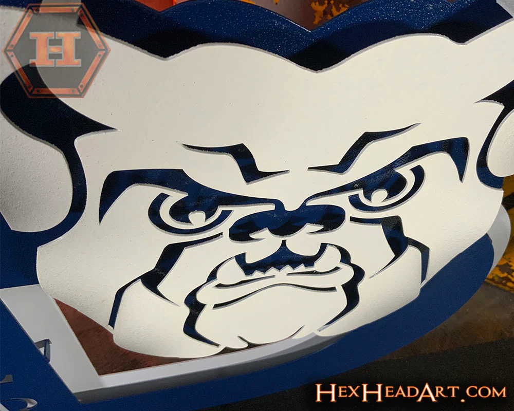 Butler HEX HEAD ORIGINAL " B with Bulldog" 3D Metal Wall Art - Image 6
