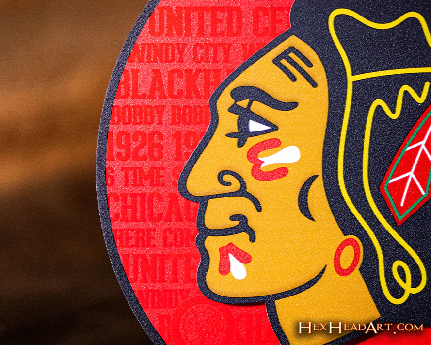 Chicago Blackhawks CRAFT SERIES 3D Embossed Metal Wall Art - Image 6