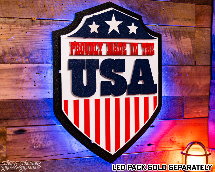 Proudly Made in the USA! 3D Vintage Metal Art - Image 3