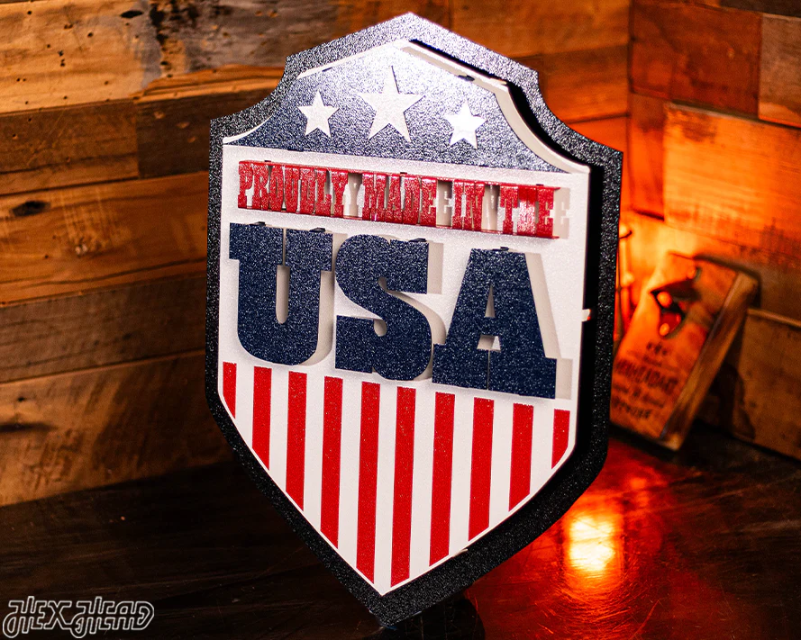 Proudly Made in the USA! 3D Vintage Metal Art - Image 4