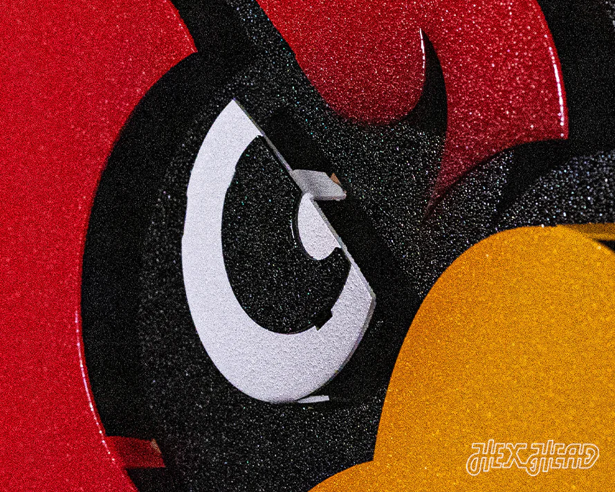 Louisville Cardinals "CARDINAL HEAD" 3D Vintage Metal Wall Art - Image 5