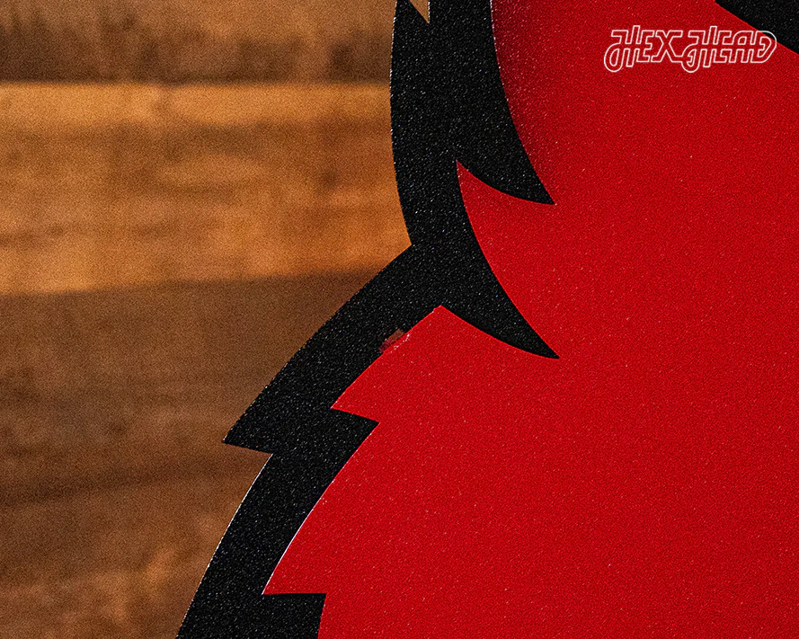 Louisville Cardinals "CARDINAL HEAD" 3D Vintage Metal Wall Art - Image 9